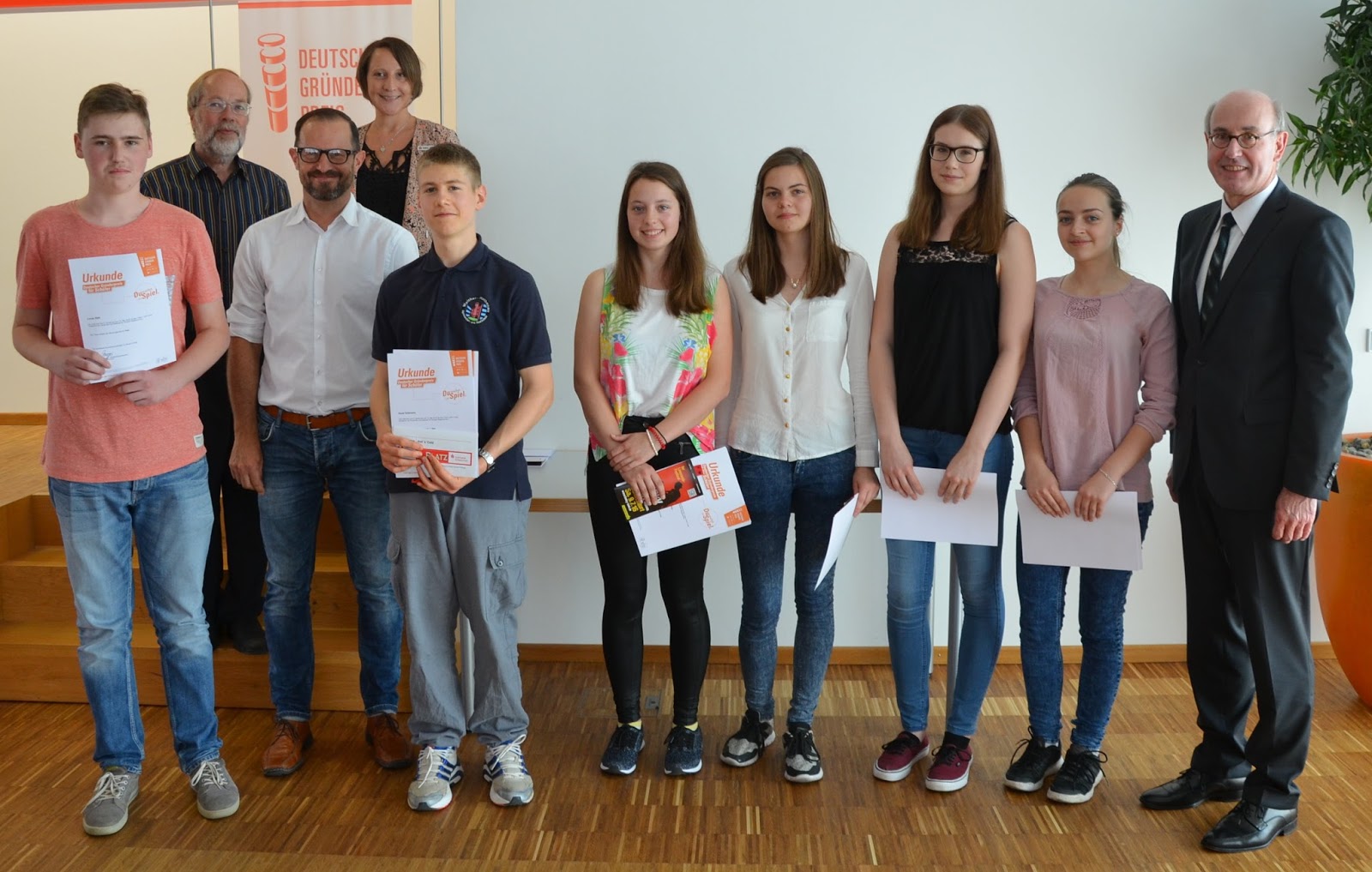 Siegerehrung des Deutschen Gründerpreises für Schüler in Schweinfurt