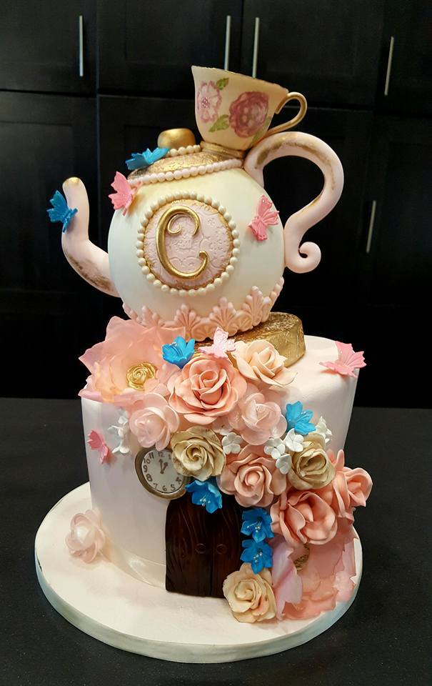 Custom Tailored Alice In Wonderland 1St Birthday Cake For A