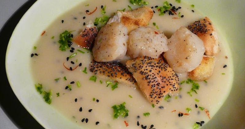 Kulinarische Welten zu Fisch- und Meeresfrucht: Pastinakensuppe mit ...