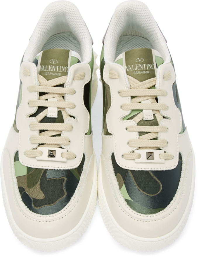Rock Steady: Valentino Off-White Camouflage Rock Be Sneakers | SHOEOGRAPHY
