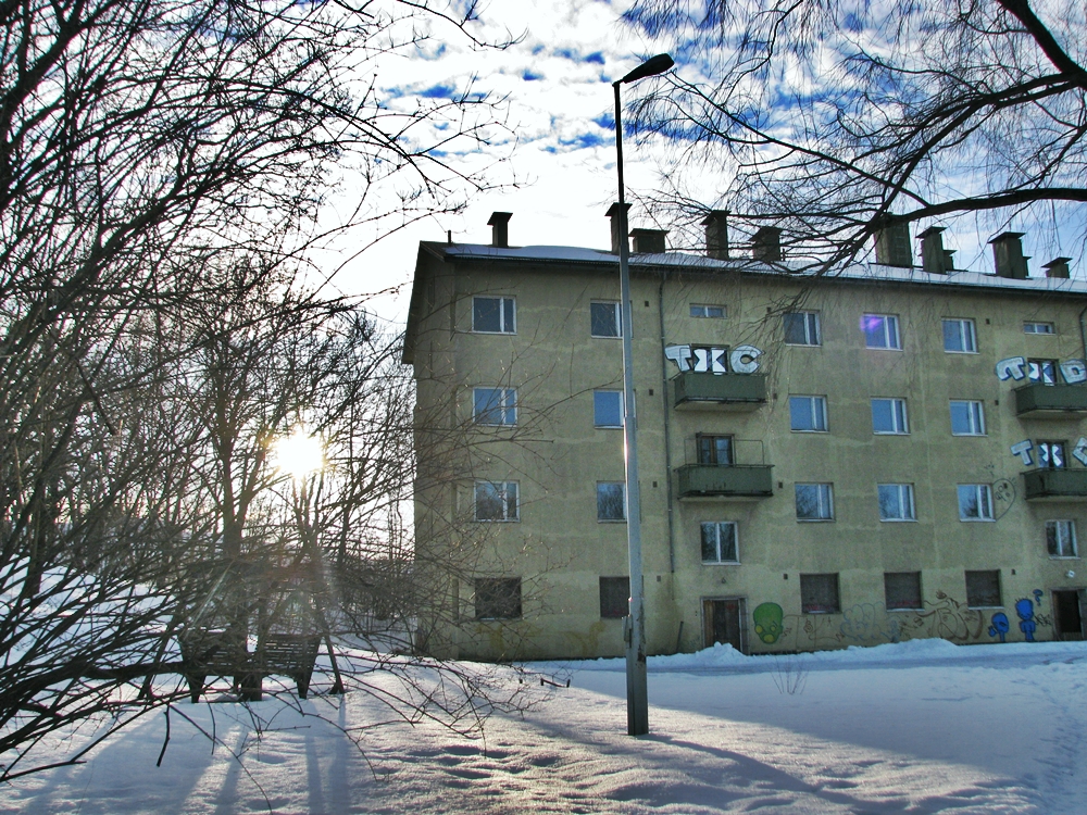 Ghost funfair Block of flats, Turku, Finland