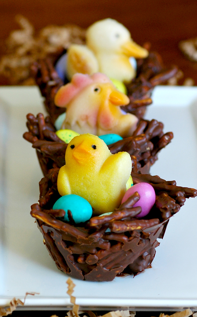 Savoring Time in the Kitchen: Chocolate and Peanut Butter Peep Nests!