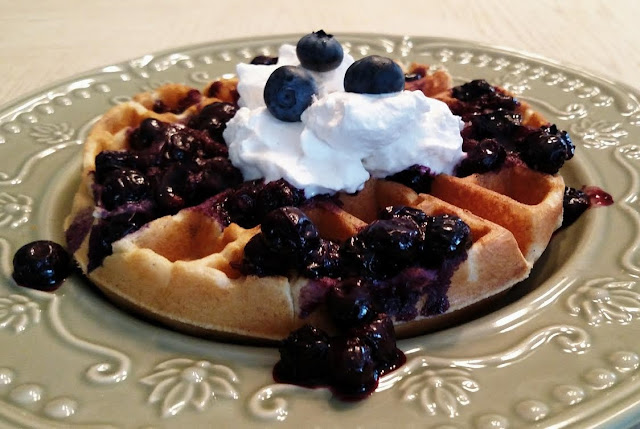 gluten free blueberry waffles