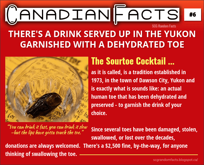 SCG RANDOM FACTS: CANADIAN FACTS #6 -There's a DRINK Served Up in the