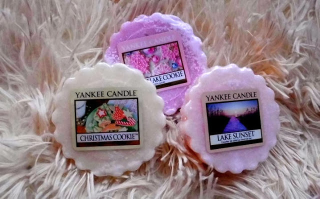 Yankee Candle: Christmas Cookie, Lake Sunset i Snowflake Cookie