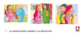 La anunciación a María y la Visitación