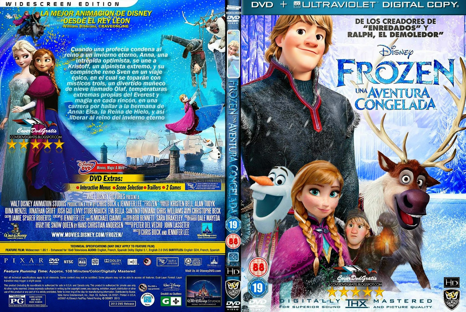Frozen 2013 DVD COVER - CoverDvdGratis.