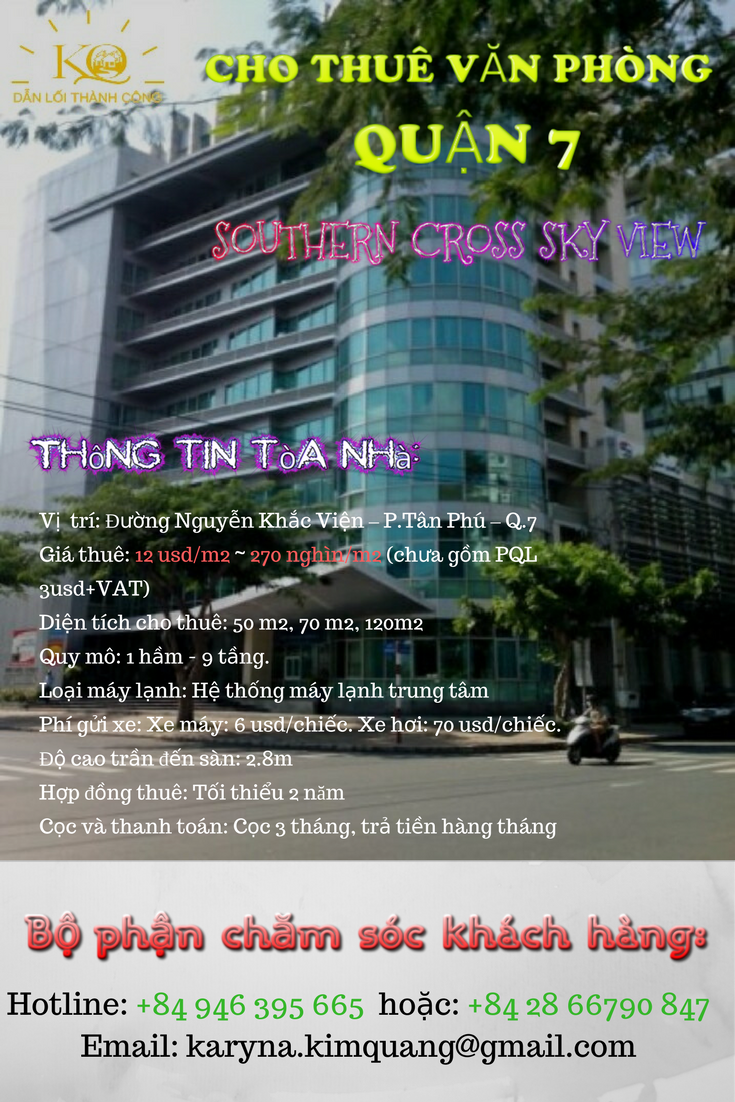 NHỮNG TÒA NHÀ NỔI BẬT NHẤT QUẬN 7 CHO THUE VAN PHONG QUAN 7