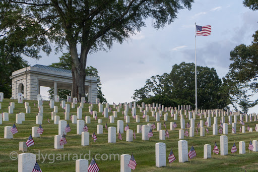 Marietta National Cemetery and flags