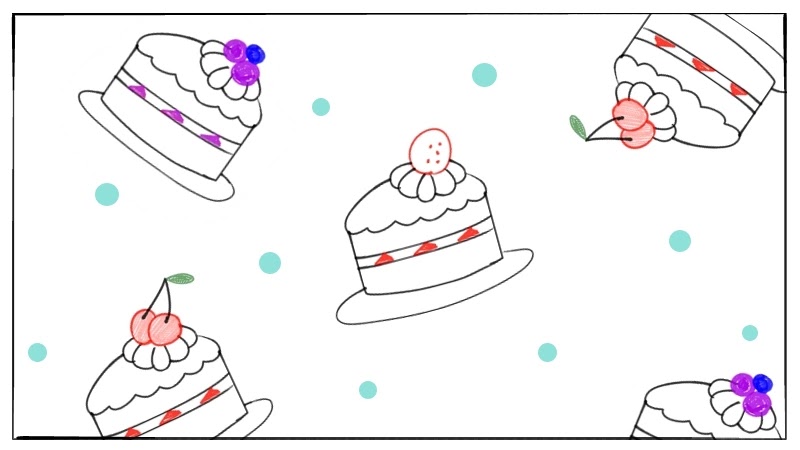 簡単なショートケーキのイラストの描き方