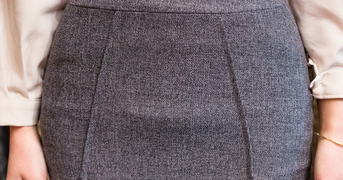 [Chuu] Geometric Seamed Mini Skirt | KSTYLICK - Latest Korean Fashion ...