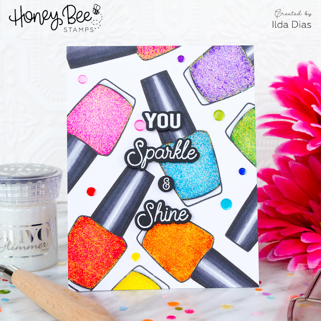 Honey Bee Stamps Shine On - You Sparkle and Shine Birthday Card by ilovedoingallthingscrafty