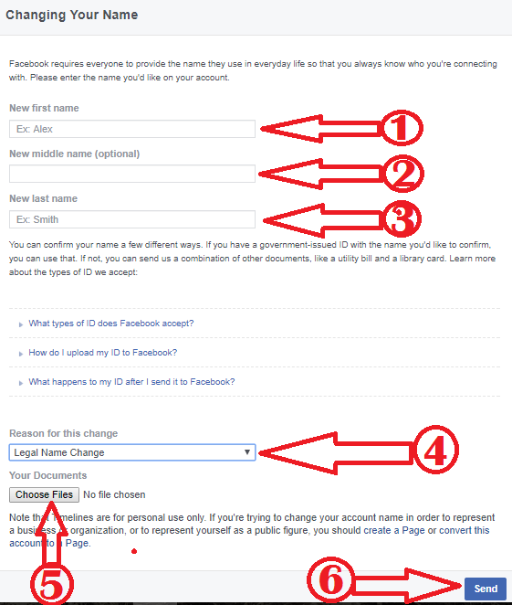 How to change my name on facebook