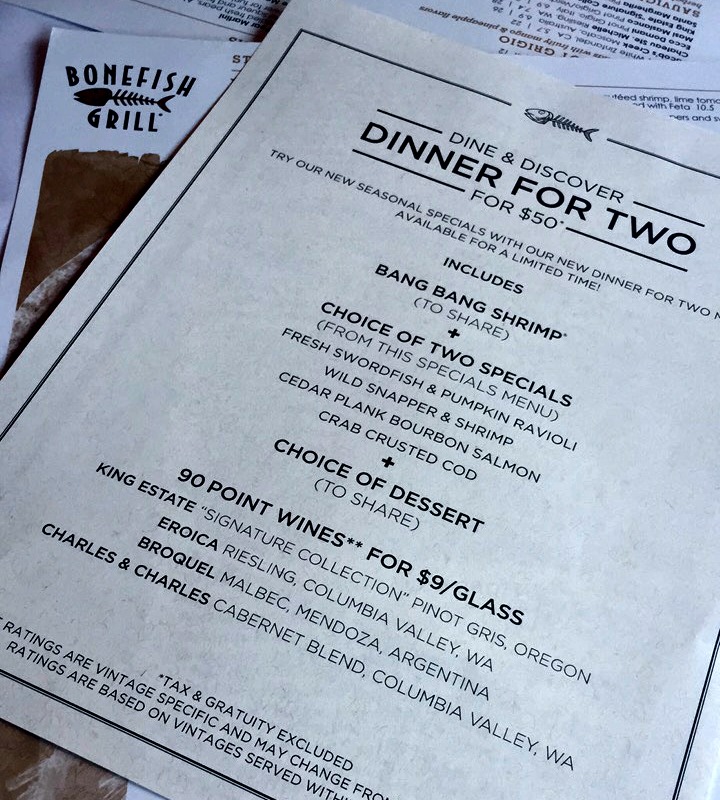 Food Hussy Giveaway Bonefish Grill Dinner for Two! The Food Hussy!