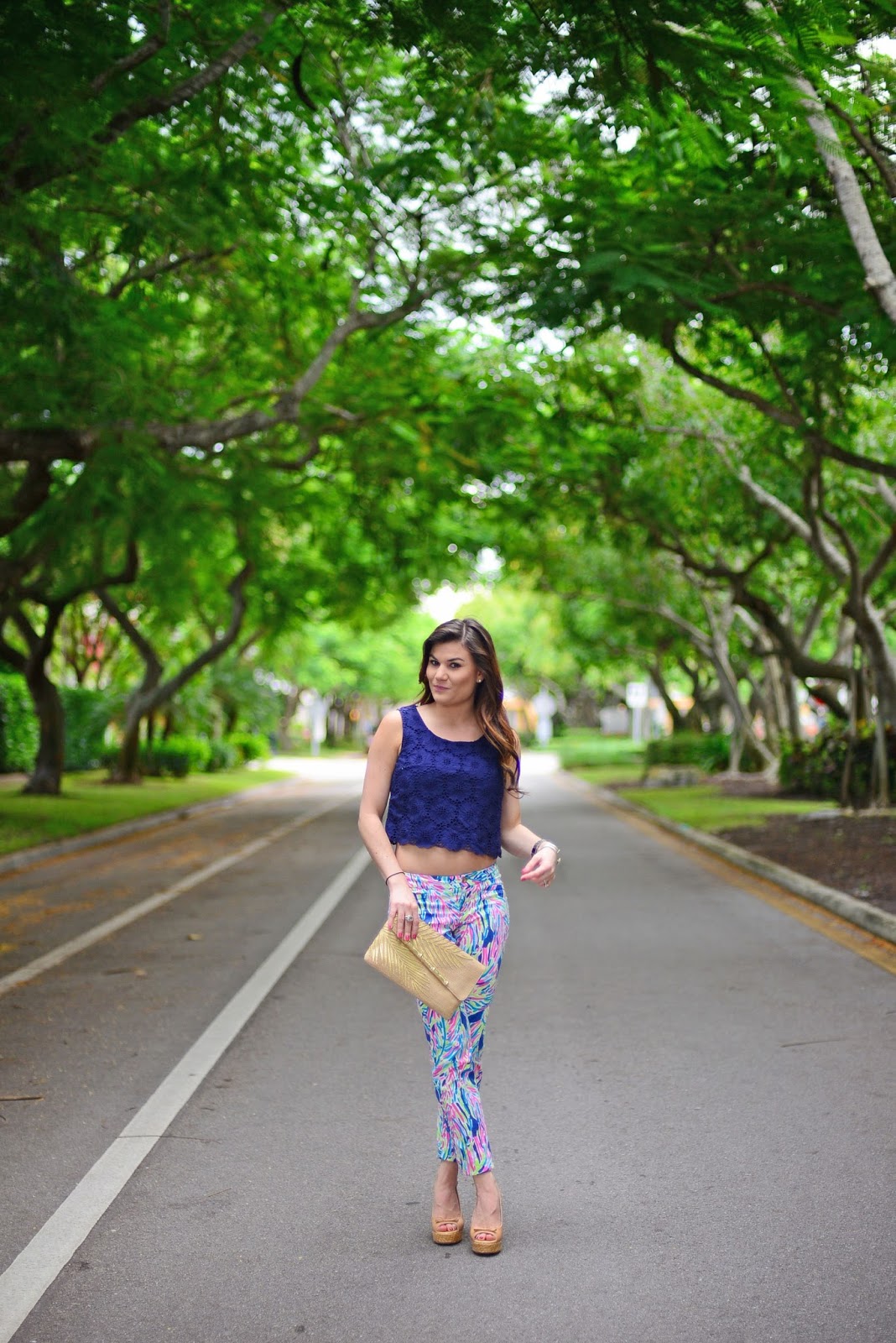 The Neapolitan, Naples, Crop top, printed pants, Lilly Pulitzer, summer