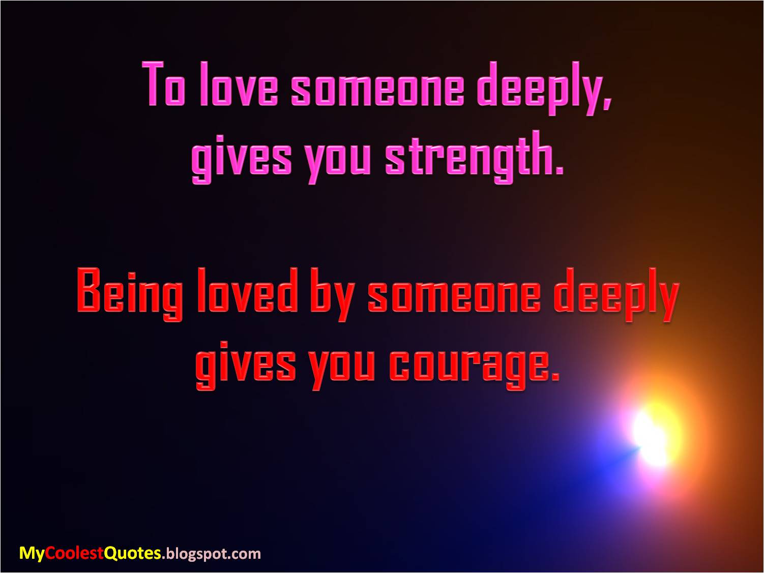 To Love Someone Deeply