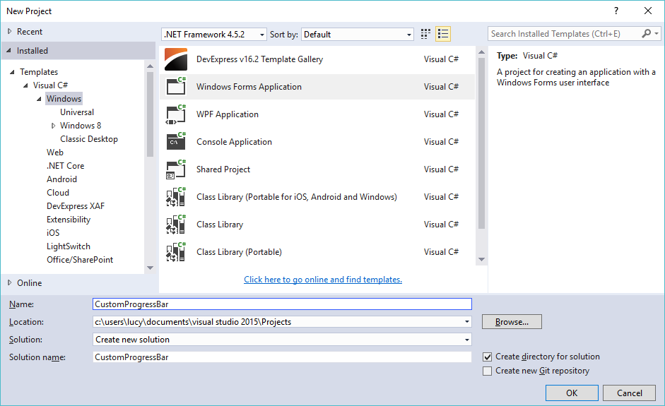 c# progressbar with percentage