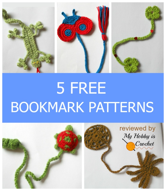 My Hobby Is Crochet: Bookmarks for Kids - 5 Free Crochet Patterns reviewed  on My Hobby is Crochet Blog
