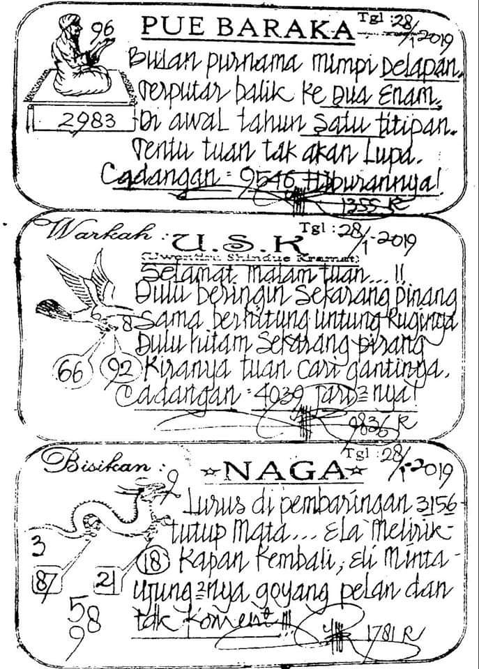 Forum Syair Sgp Senin 28 01 2019 Opesia Official