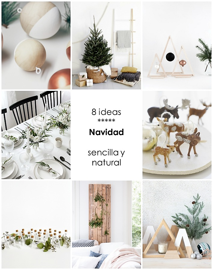 8 ideas Navidad sencillas y naturales