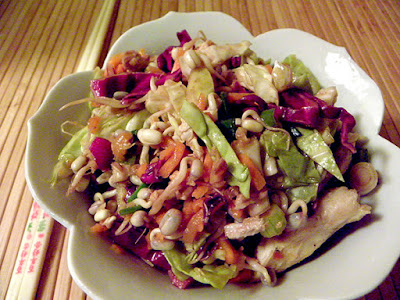 Cashew Chicken salad tossed in single serving bowl