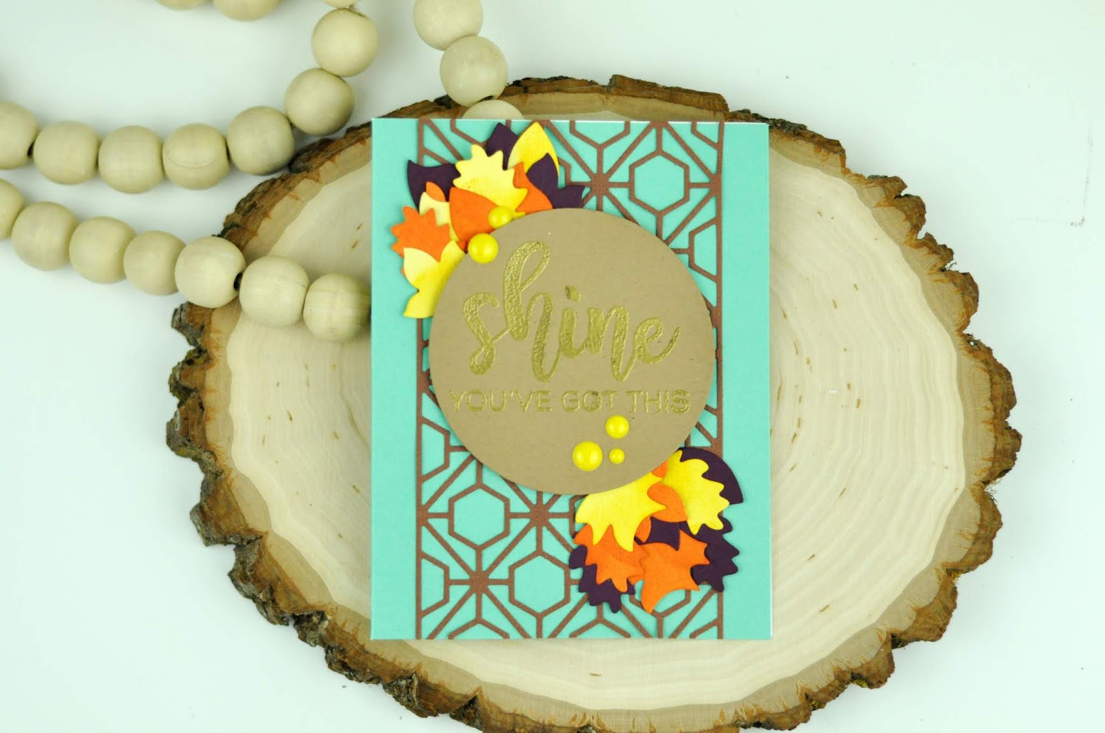 Spellbinders "Shine" stamped and die cut card by Jen Gallacher. Autumn card tutorial. #stamping #diecutting #cardmaker #jengallacher #spellbinders Spellbinders "Shine" stamped and die cut card by Jen Gallacher. Autumn card tutorial. #stamping #diecutting #cardmaker #jengallacher #spellbinders