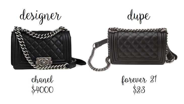 Chanel Designer Handbag Dupes