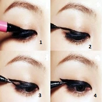 Some Easy Steps to Get the Winged Eyeliner Look or cat eye liner look