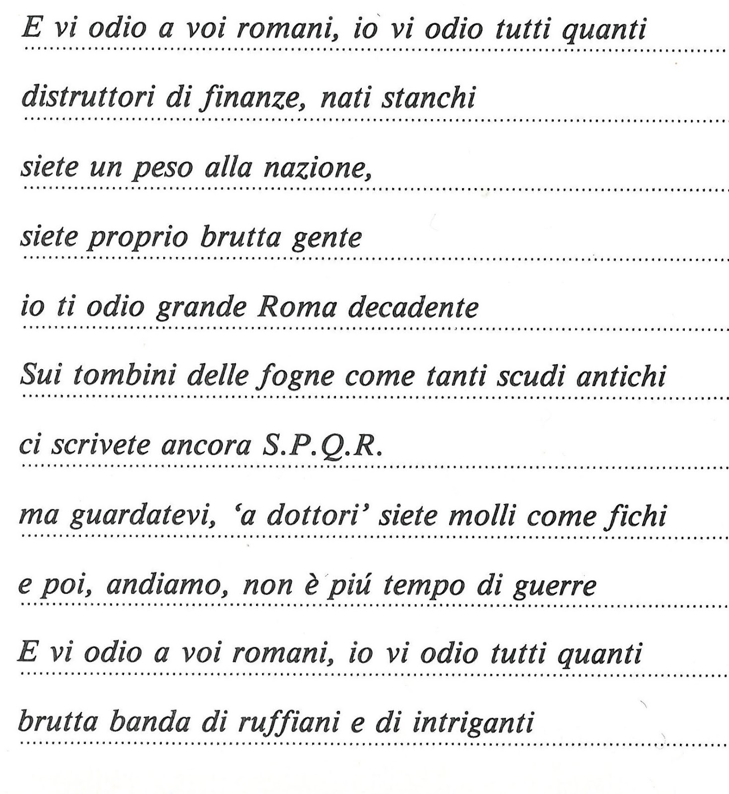 alberto fortis a voi romani