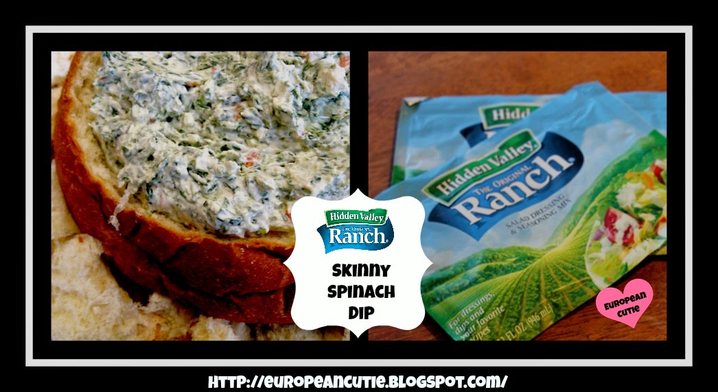 European Cutie ♥ Hidden Valley Ranch Skinny Spinach Dip ♥