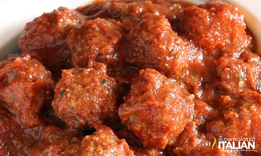 Crockpot Italian Meatballs and Marinara