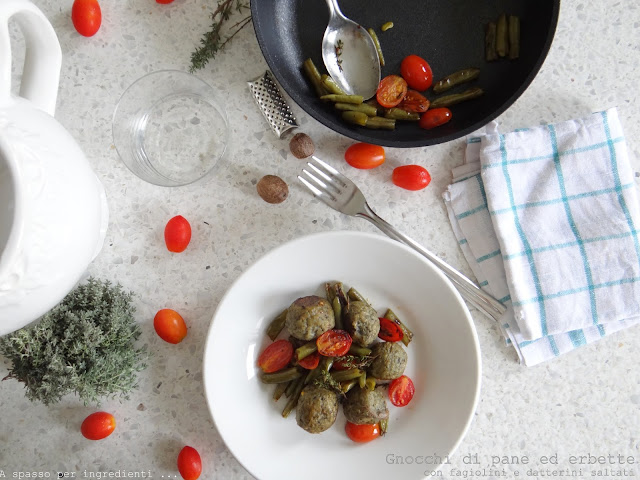 la parte buona del riciclo. gnocchi di pane alle erbette