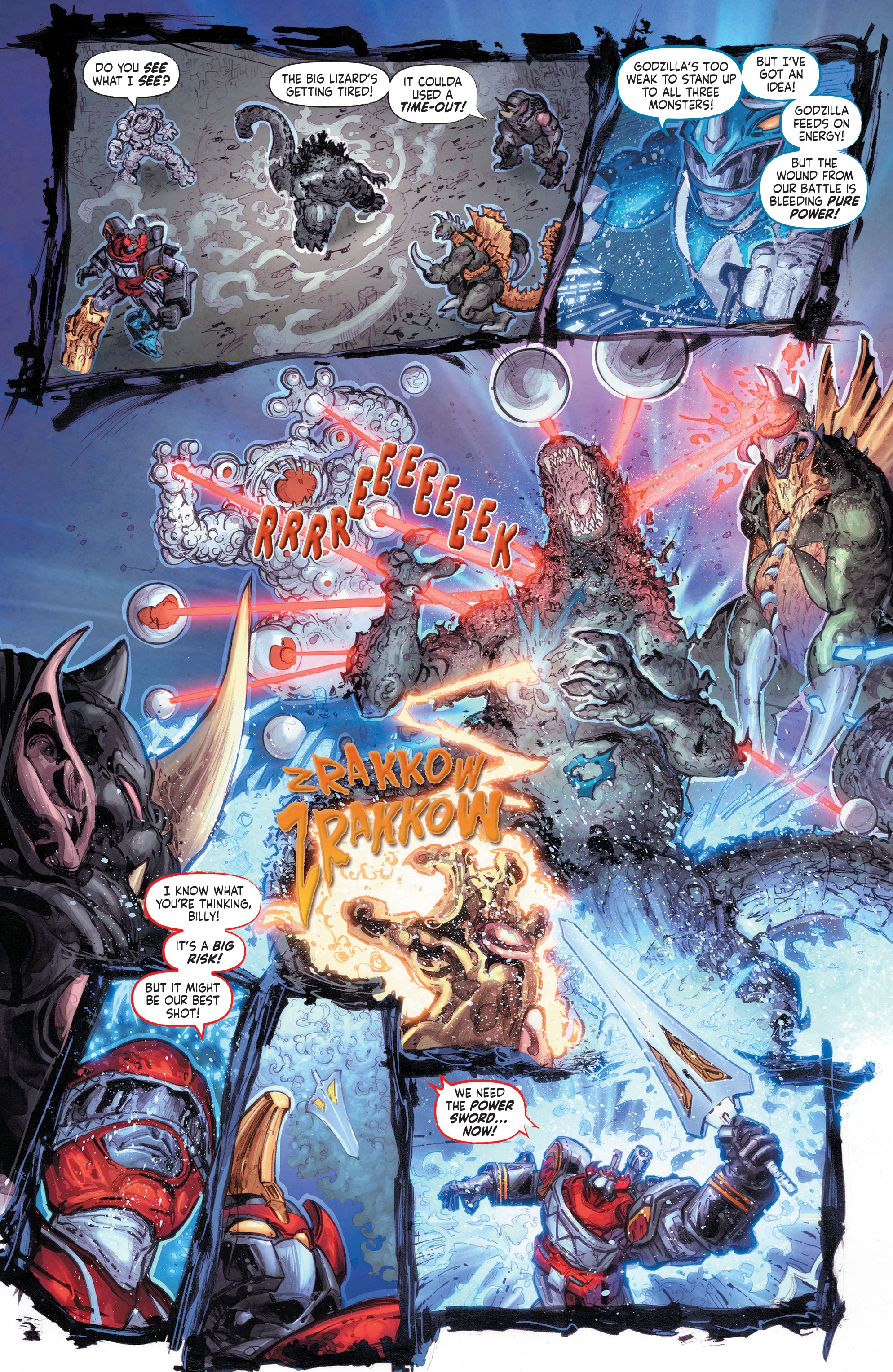 Read online Godzilla vs. The Mighty Morphin Power Rangers comic -  Issue #3 - 13
