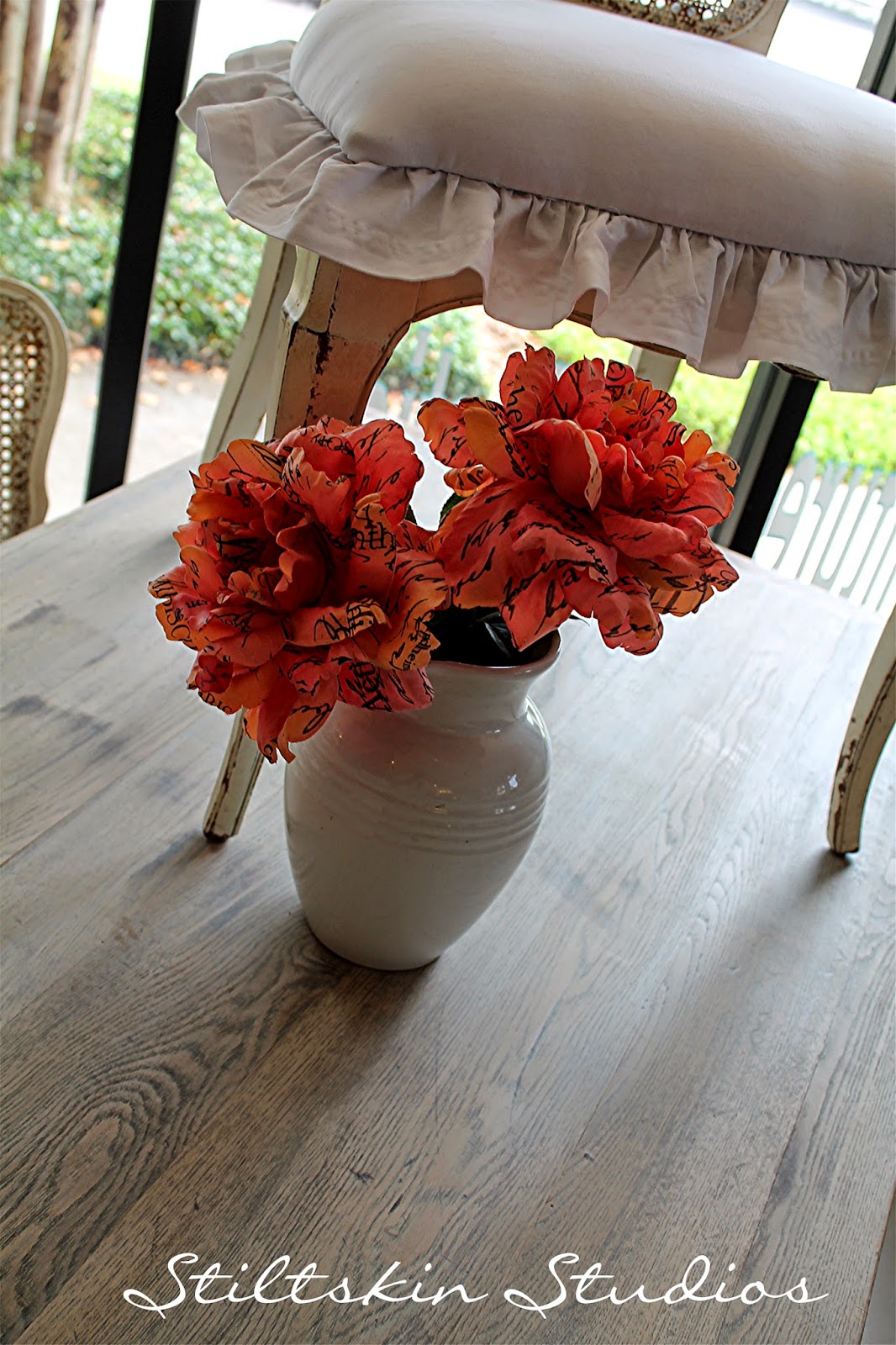 Stiltskin Studios Farmhouse Table and Ruffle Chairs