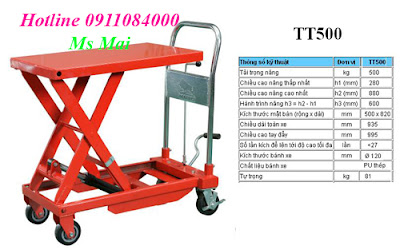 Xe nâng mặt bàn 500kg - 750kg giá cạnh tranh