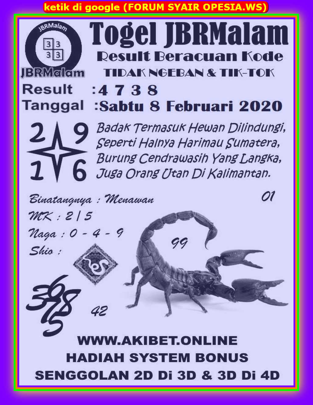 1 New Message Kode Syair Hongkong 8 Februari 2020 Forum Syair Togel Hongkong Singapura Sydney