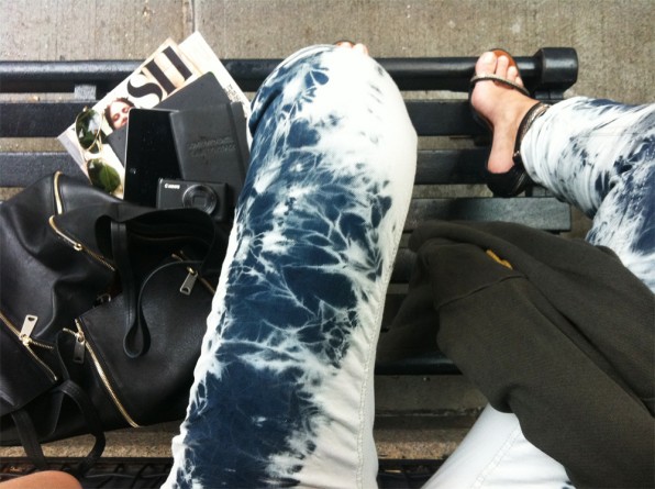 HERE IS NOW: DIY Tie Dye Jeans.