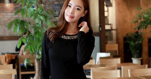 [Kimchi Style] Beaded Neck Dress | KSTYLICK - Latest Korean Fashion | K ...
