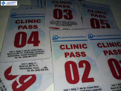 PVC Clinic Pass Cards for Plaengi Philippines, Inc. PVC Clinic Pass Cards for Plaengi Philippines, Inc.