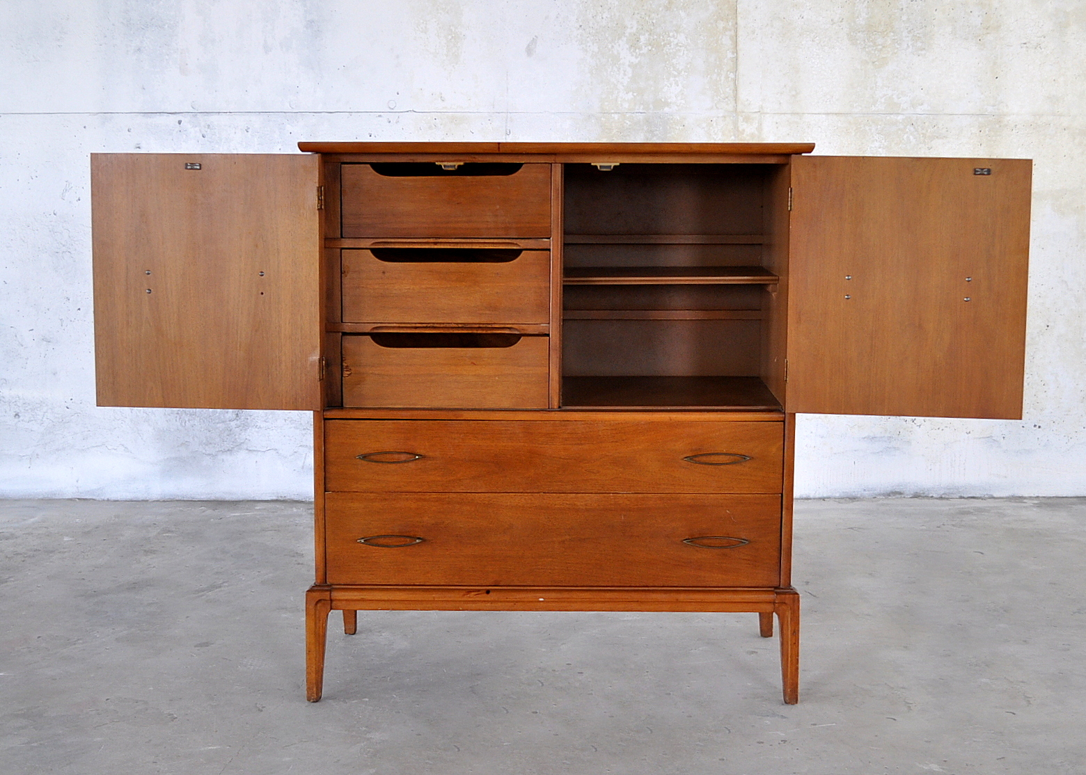 SELECT MODERN Mid Century Modern Highboy Dresser / Gentleman's Chest