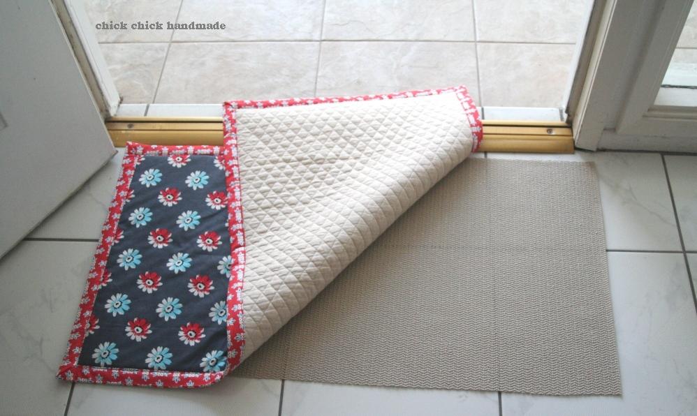 chick chick sewing Handmade door mat