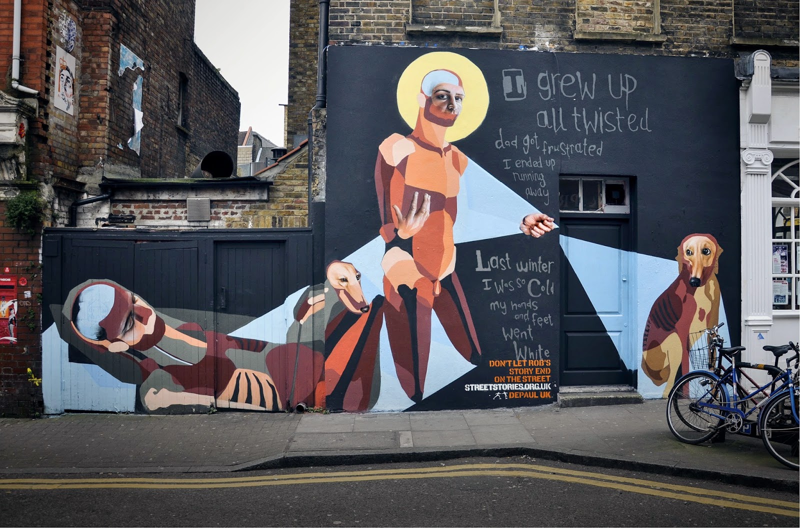 Back in Febuary, 5 artists created street art murals in and around East London telling the stories of various young homeless people as part of a campaign for charity Depaul.
