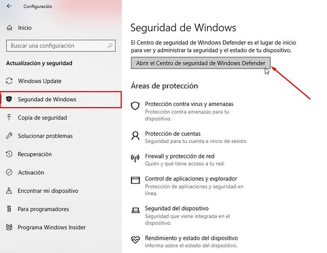 Activar o desactivar Windows Defender en Windows 10
