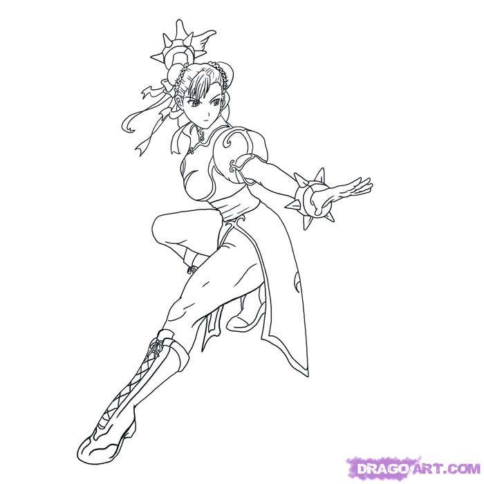 Chun li drawing 🌈PlayGround.ru