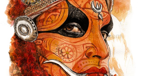 Buy Theyyam Handmade Painting by REVATHI SREEKUMAR CodeART779753096   Paintings for Sale online in India