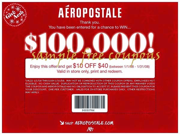 Aeropostale Coupons June 2014