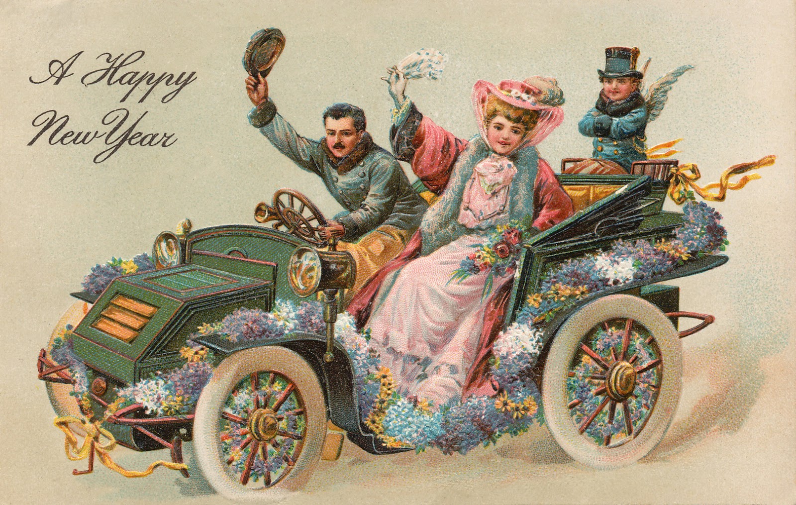 Jodie Lee Designs Happy New Year! Free Vintage Postcards!