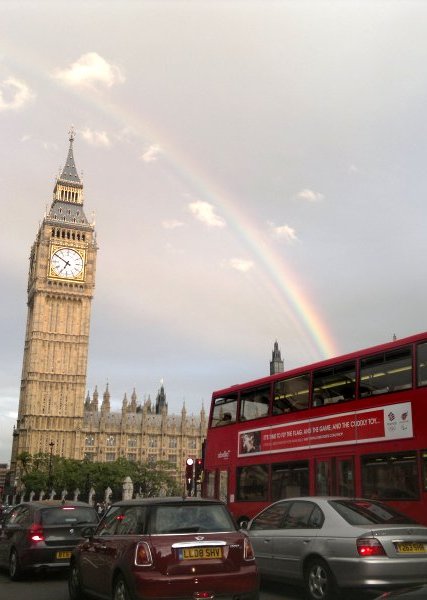 A Rainbow at Big Ben, seen after a great fun filled family day out