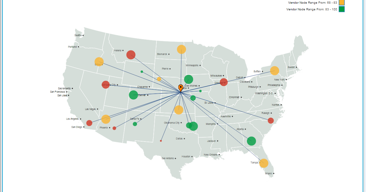 Custom D3 Network Map Visualization