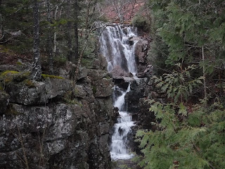 Chasm Brook Falls along carriage road in Acadia, Maine